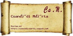 Csanádi Márta névjegykártya